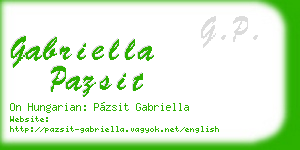 gabriella pazsit business card